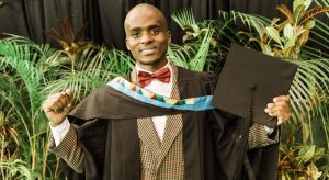 Mr Khethani Njoko recently, a Bachelor of Social Sciences graduate.