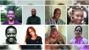 From left: Professor Federico Settler; Mr Ayanda Mahlaba; Professor George Dei; Dr Janet Muthuki; Ms Janice Ndegwa; Professor Jess Auerbach; Dr Maserole Kgari-Masondo and Professor Shalini Aggarwal.